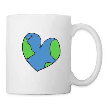 changement climatique cœur protection du climat climat terre - Mug blanc - blanc - Droite