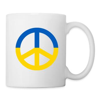 Peace Sign Ukraine - Tasse - Weiß - Rechts