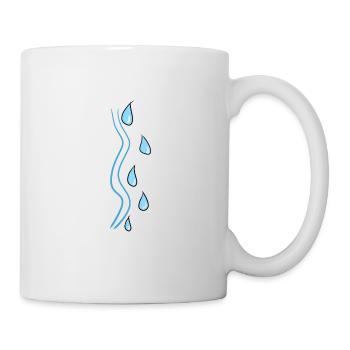 line drops water stroke symbol - Mug - white - Right