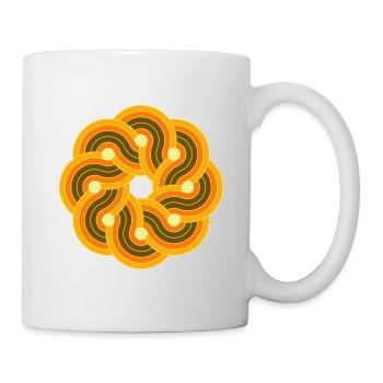 Retro Flower Power - Seventies Bloom 2 - Mug blanc - blanc - Droite