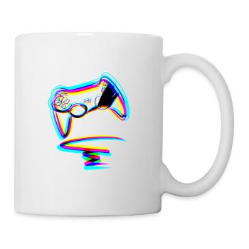 contrôleur gamer gamble lines effet - Mug blanc - blanc - Droite