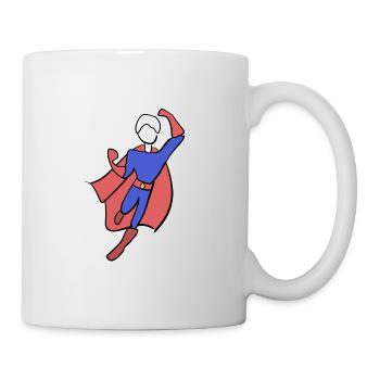 superheld held symbol mann retter - Tasse - Weiß - Rechts