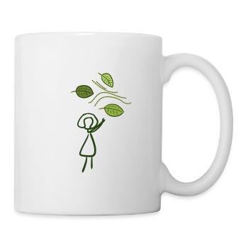 leaves wind leaf nature conservation nature green - Mug - white - Right