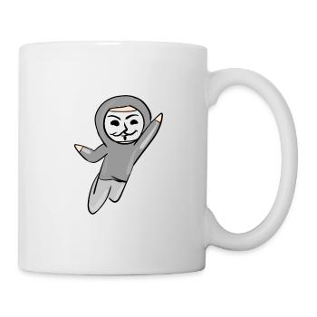 anonym anonymous hacker maske hacken programmierer - Tasse - Weiß - Rechts
