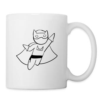 superhero hero evil villain opponent - Mug - white - Right
