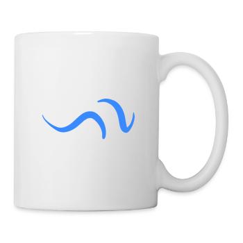 wave water river symbol line - Mug - white - Right