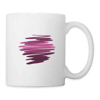 colors pink line gradient stroke - Mug - white - Right