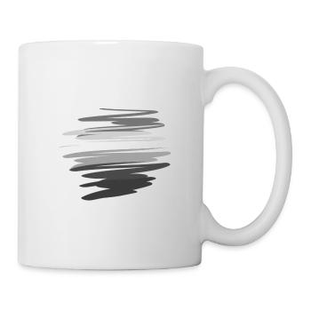 grau verlauf linie strich - Tasse - Weiß - Rechts