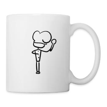cuisinier symbole cuisinier profession professionnelle - Mug blanc - blanc - Droite