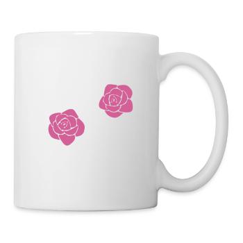 blumen rose blume symbol pflanze pink - Tasse - Weiß - Rechts
