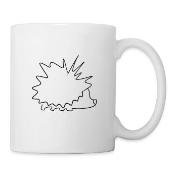 igel umriss cartoon tier symbol - Tasse - Weiß - Rechts