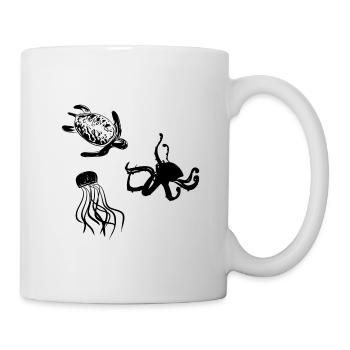 animals marine animals underwater nature pattern - Mug - white - Right