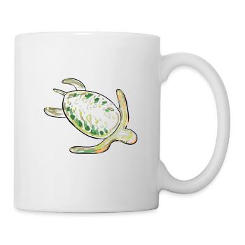tortue animal de mer symbole de biologie animale - Mug blanc - blanc - Droite