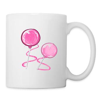sucettes roses cake pop - Mug blanc - blanc - Droite