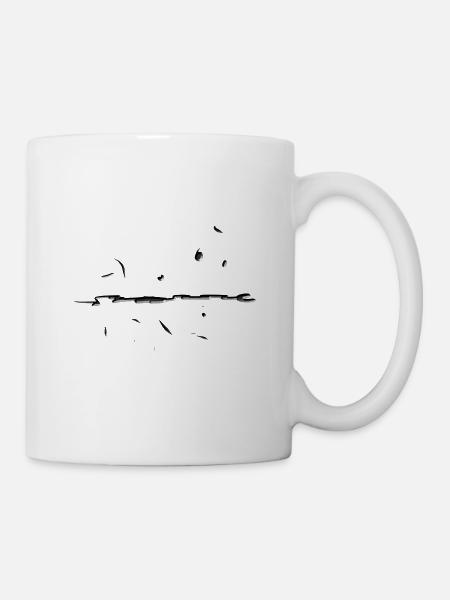 formes de contours fissurés de ligne - Mug blanc - blanc