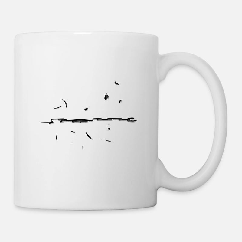 formes de contours fissurés de ligne - Mug blanc - blanc