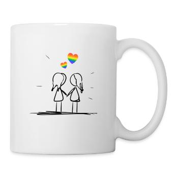 lesbian lovers - Mug - white - Right