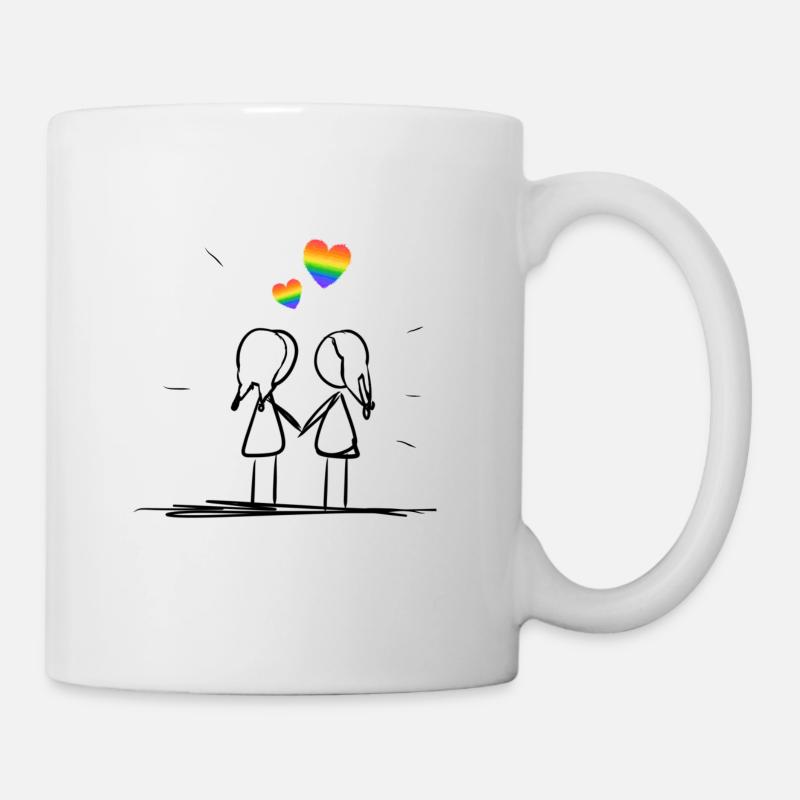 amantes lesbiennes - Mug blanc - blanc