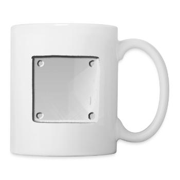 metal surface nail square shape square square - Mug - white - Right