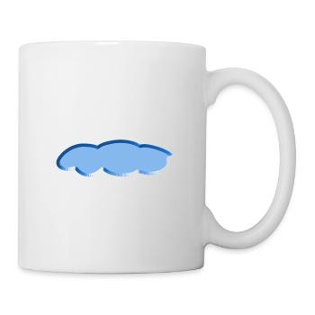 blaue Wolke symbol himmel - Tasse - Weiß - Rechts