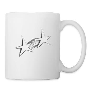 star rainbow stars grey symbol - Mug - white - Right