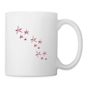 star star pattern pink symbol - Mug - white - Right