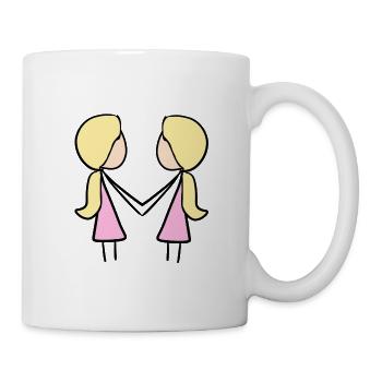 Girl Friends Friendship blond pink - Mug - white - Right