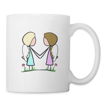 beste Freunde Engel Freundschaft flügel - Tasse - Weiß - Rechts