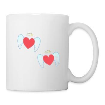 Cœurs protecteurs à motif d’ange - Mug blanc - blanc - Droite