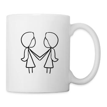best friends friendship girl - Mug - white - Right
