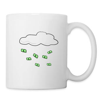 Geld Regen wolke himmel reichtum - Tasse - Weiß - Rechts