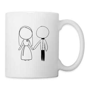heirat braut bräutigam heiraten liebe - Tasse - Weiß - Rechts