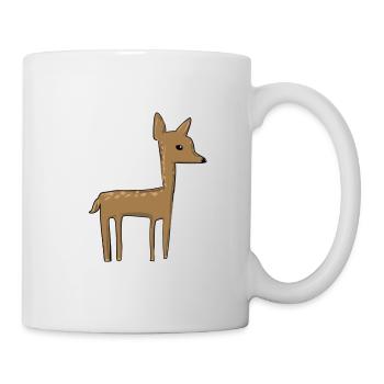 kleines reh tier symbol cartoon - Tasse - Weiß - Rechts
