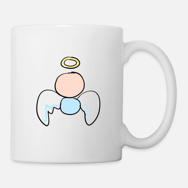 petit ange symbole protecteur de dessin animé - Mug blanc - blanc