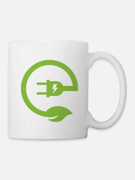 Vélo électrique électrique - Mug blanc - blanc