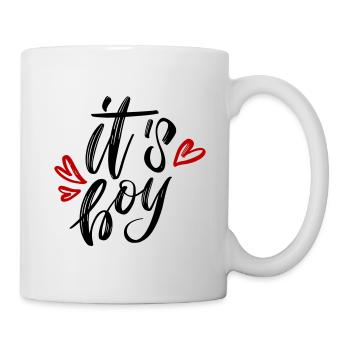 its a Boy ist ein Junge Schwangerschaft Pregnant - Tasse - Weiß - Rechts