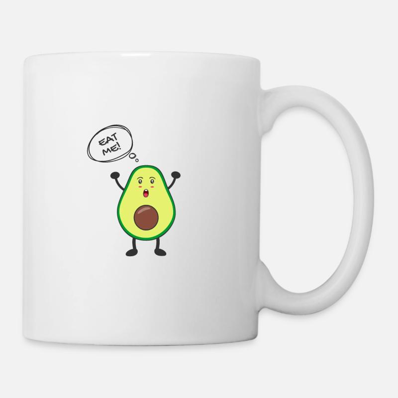 Avocado screams eat me! Super cute for kids - Mug - white