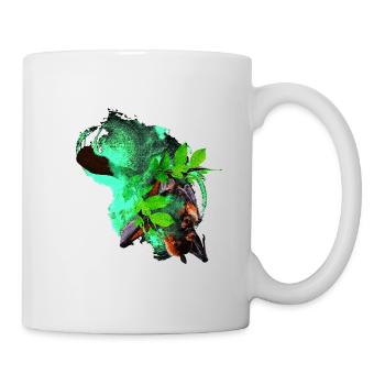 tolle Tierfotos, Flughund mit baby - Tasse - Weiß - Rechts