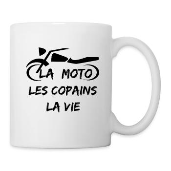 La Moto Les copains La Vie - Mug blanc - blanc - Droite