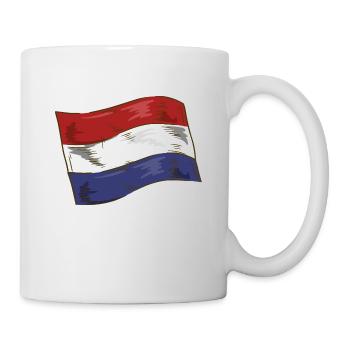 Niederlande Flagge Holland Niederländische Fahne - Tasse - Weiß - Rechts