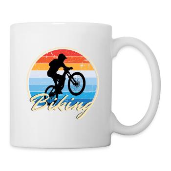 Vélo Cyclisme Vélo cadeau de style vintage - Mug blanc - blanc - Droite
