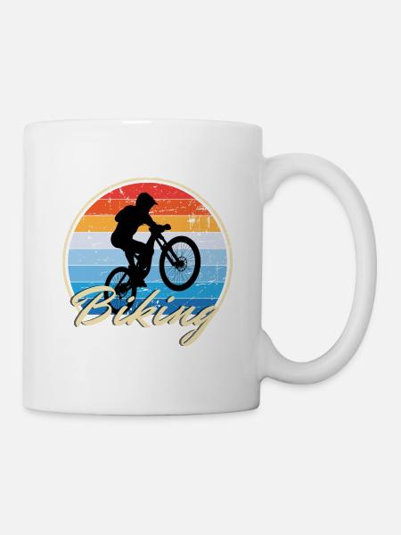 Vélo Cyclisme Vélo cadeau de style vintage - Mug blanc - blanc
