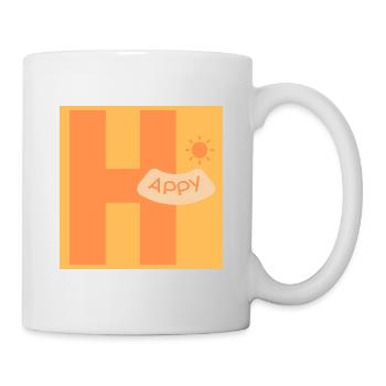 Happy - Tasse - Weiß - Rechts