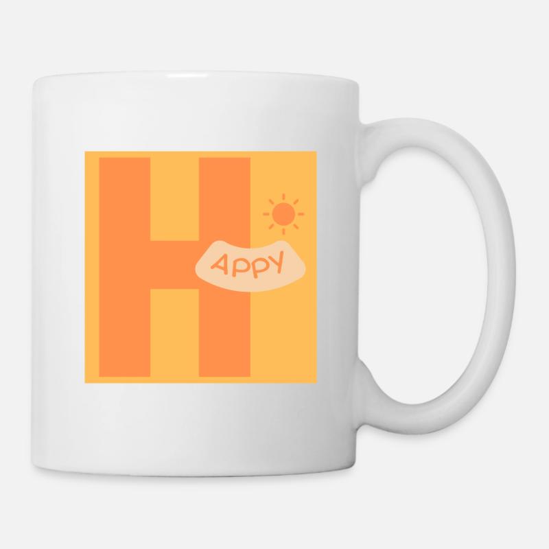 Happy - Tasse - Weiß