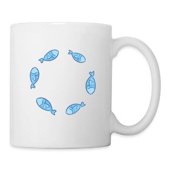 cercle poisson poisson nagent militants des droits des animaux - Mug blanc - blanc - Droite