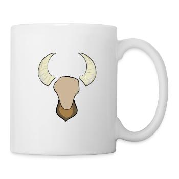 tier widder bulle hörner symbol - Tasse - Weiß - Rechts