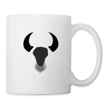 tier widder bulle hörner symbol - Tasse - Weiß - Rechts