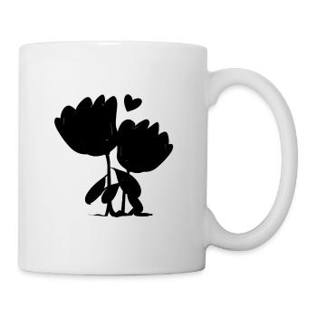 Fleurs Roses Symbole de la plante - Mug blanc - blanc - Droite