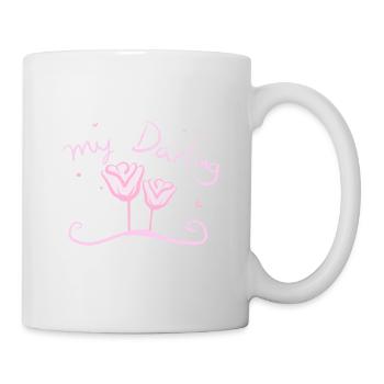 my favorite Darling Flower Pink rose - Mug - white - Right