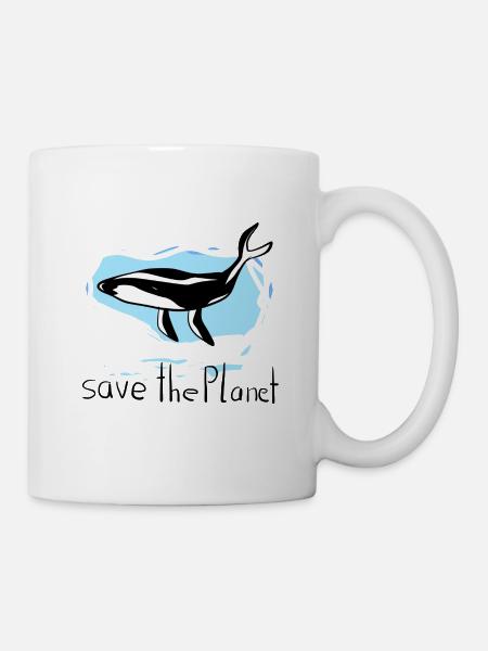 Conservation des baleines Save Planet Écosystème - Mug blanc - blanc